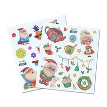 Load image into Gallery viewer, Waterproof Children's Glitter Powder Tattoo Sticker Cartoon Merry Christmas Tattoo Sticker Fashion Festival Face Tattoo Stickers

