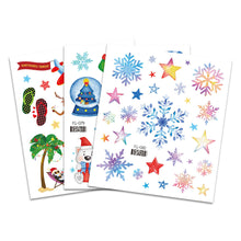 Load image into Gallery viewer, Waterproof Children's Glitter Powder Tattoo Sticker Cartoon Merry Christmas Tattoo Sticker Fashion Festival Face Tattoo Stickers
