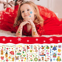 Load image into Gallery viewer, Waterproof Children's Glitter Powder Tattoo Sticker Cartoon Merry Christmas Tattoo Sticker Fashion Festival Face Tattoo Stickers
