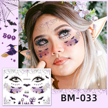 Load image into Gallery viewer, Waterproof Children's Party Tattoo Sticker Cartoon Merry Christmas Tattoo Sticker Fashion Festival Face Tattoo Stickers
