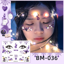 Load image into Gallery viewer, Waterproof Children's Party Tattoo Sticker Cartoon Merry Christmas Tattoo Sticker Fashion Festival Face Tattoo Stickers
