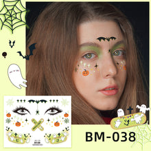 Load image into Gallery viewer, Waterproof Children's Party Tattoo Sticker Cartoon Merry Christmas Tattoo Sticker Fashion Festival Face Tattoo Stickers
