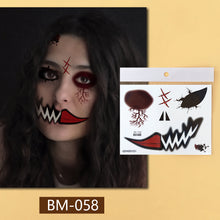 Load image into Gallery viewer, Waterproof Halloween Tattoo Stickers Simulation Spider Blood Facial Makeup Halloween Fashion Facial Tattoo Stickers
