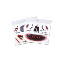 Load image into Gallery viewer, Waterproof Halloween Tattoo Stickers Simulation Spider Blood Facial Makeup Halloween Fashion Facial Tattoo Stickers

