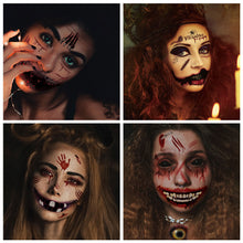 Load image into Gallery viewer, Waterproof Halloween Tattoo Stickers Simulation Spider Blood Facial Makeup Halloween Fashion Facial Tattoo Stickers

