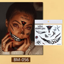 Load image into Gallery viewer, Waterproof Halloween Tattoo Stickers Simulation Spider Blood Facial Makeup Halloween Fashion Facial Tattoo Stickers
