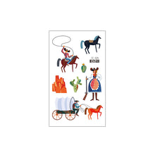 Load image into Gallery viewer, Waterproof Children's Party Tattoo Sticker Cute Cartoon Cowboy Tattoo Sticker Fashion Kids Face Tattoo Stickers
