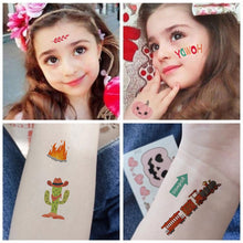Load image into Gallery viewer, Waterproof Children's Party Tattoo Sticker Cute Cartoon Cowboy Tattoo Sticker Fashion Kids Face Tattoo Stickers
