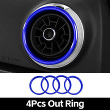Load image into Gallery viewer, 4Pcs Car Decal Instruments Air Outlet Cover Decoration Ring Stickers for Audi A3 S3 Q2 Auto Interior Aluminum Alloy Accessories
