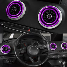 Load image into Gallery viewer, 4Pcs Car Decal Instruments Air Outlet Cover Decoration Ring Stickers for Audi A3 S3 Q2 Auto Interior Aluminum Alloy Accessories
