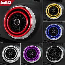 Load image into Gallery viewer, 4Pcs Car Decal Instruments Air Outlet Cover Decoration Ring Stickers for Audi A3 S3 Q2 Auto Interior Aluminum Alloy Accessories
