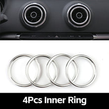 Load image into Gallery viewer, 4Pcs Car Decal Instruments Air Outlet Cover Decoration Ring Stickers for Audi A3 S3 Q2 Auto Interior Aluminum Alloy Accessories
