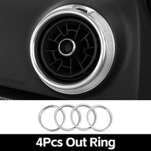 Load image into Gallery viewer, 4Pcs Car Decal Instruments Air Outlet Cover Decoration Ring Stickers for Audi A3 S3 Q2 Auto Interior Aluminum Alloy Accessories
