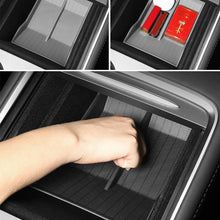 Load image into Gallery viewer, Car Central Armrest Storage Box Hidden Boxes Auto Accessories Interior Organizer TPE Waterproof For Tesla Model 3/Y
