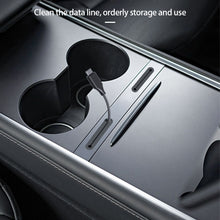Load image into Gallery viewer, Car Central Console Charging Cable USB Hub Organizer Docking Station Decoration Accessories For Tesla Model 3 Y 2021 2022

