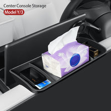 Load image into Gallery viewer, Car Convenient Organizers Box Non-slip Center Console Screen Tissue Hidden ETC Storage Box Accessories For Tesla Model 3 Model Y
