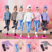 Load image into Gallery viewer, 1sey Clothes for 30cm Doll Fashion Outfits Wear Casual Sweater Shirt Pants Hat Clothes Accessories for 11.8inch Doll Girl Gift Toy
