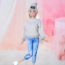 Load image into Gallery viewer, 1sey Clothes for 30cm Doll Fashion Outfits Wear Casual Sweater Shirt Pants Hat Clothes Accessories for 11.8inch Doll Girl Gift Toy
