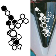 Load image into Gallery viewer, Motorcycle Front Face Fender Stickers Modification Honeycomb Gear Reflective Decal Waterproof
