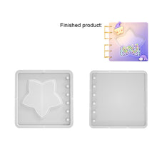 Load image into Gallery viewer, Quicksand Resin Notebook Cover Silicone Mold DIY Epoxy Paper Cover Molds Resin Casting Mold For DIY Diary Book
