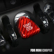 Load image into Gallery viewer, Carbon Fiber Car Ignition Engine Start Stop Button Interior Trim Sticker Cover Decal for Mini Cooper F54 F55 F56 F57 F60 Accessories
