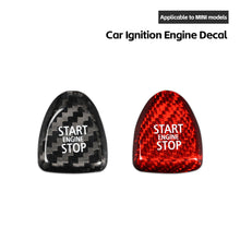 Load image into Gallery viewer, Carbon Fiber Car Ignition Engine Start Stop Button Interior Trim Sticker Cover Decal for Mini Cooper F54 F55 F56 F57 F60 Accessories
