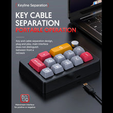 Load image into Gallery viewer, 13 Key Macro Programmable Fully Hot Swappable Mechanical Switch 7 Color RGB Light Gaming Mini Keyboard
