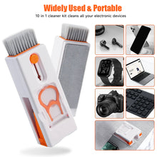 Load image into Gallery viewer, 11-in-1 Computer Cleaning Kit Bluetooth Earphone Cleaner Pen Keyborad Camera Brush Sim Card Ejector Keycap Puller Phone Holder
