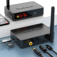 Load image into Gallery viewer, NFC Bluetooth 5.3 Transmitter Receiver 3.5mm AUX Optical Coaxial 6.5mm Mic/U Disk/TF Card HIFI Stereo Wireless Audio Adapter
