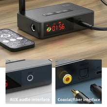 Load image into Gallery viewer, NFC Bluetooth 5.3 Transmitter Receiver 3.5mm AUX Optical Coaxial 6.5mm Mic/U Disk/TF Card HIFI Stereo Wireless Audio Adapter
