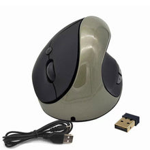 Load image into Gallery viewer, BTS-908 Hot Selling Rechargeable Vertical Mice Ergonomic Wireless Mouse 2.4G USB Receiver 1600 Adjustable DPI 6 Buttons Mouse
