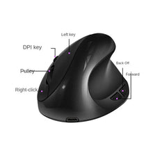 Load image into Gallery viewer, BTS-908 Hot Selling Rechargeable Vertical Mice Ergonomic Wireless Mouse 2.4G USB Receiver 1600 Adjustable DPI 6 Buttons Mouse
