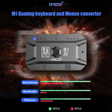 Load image into Gallery viewer, M1 Pro Keyboard Mouse Converter Portable Mobile Game Keyboard and Mouse Adapter BT5.0 Connection Support Android iOS System
