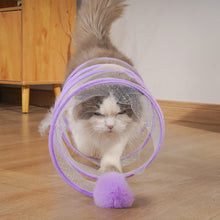Load image into Gallery viewer, Folded Cat Spiral Tunnel Cat STunnel Spring Toy S Type Cat Tunnel Tube Pet Collapsible Interactive Toy for Rabbit Kitten
