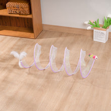 Load image into Gallery viewer, Folded Cat Spiral Tunnel Cat STunnel Spring Toy S Type Cat Tunnel Tube Pet Collapsible Interactive Toy for Rabbit Kitten
