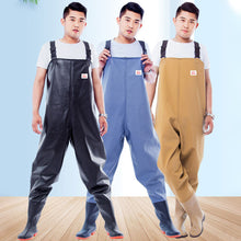 Load image into Gallery viewer, 75 Silk One-Piece Soft Waterproof Overalls Wade Enter The Water Dig Lotus Root Thick Half Rain Pants Fishing Pants
