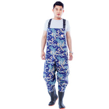 Load image into Gallery viewer, 75 Silk One-Piece Soft Waterproof Overalls Wade Enter The Water Dig Lotus Root Thick Half Rain Pants Fishing Pants
