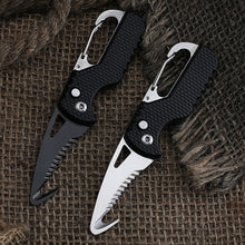 Load image into Gallery viewer, Multifunctional Express Package Cutter Letter Opener Key Chain Outdoor Portable Serrated Emergency Survival Tool
