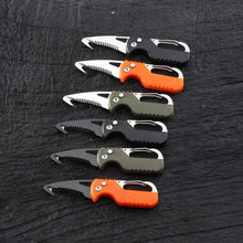 Load image into Gallery viewer, Multifunctional Express Package Cutter Letter Opener Key Chain Outdoor Portable Serrated Emergency Survival Tool
