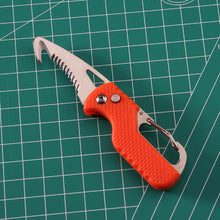 Load image into Gallery viewer, Multifunctional Express Package Cutter Letter Opener Key Chain Outdoor Portable Serrated Emergency Survival Tool
