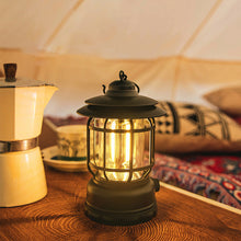 Load image into Gallery viewer, Bluetooth Audio Camping Lamp Outdoor Multi-Functional Waterproof Rechargeable Picnic Light Tent Retro Portable Atmosphere Lamp

