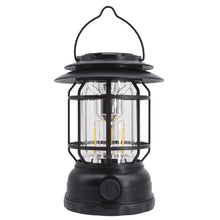 Load image into Gallery viewer, Bluetooth Audio Camping Lamp Outdoor Multi-Functional Waterproof Rechargeable Picnic Light Tent Retro Portable Atmosphere Lamp

