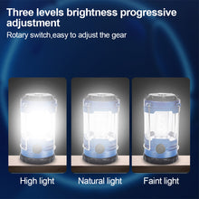 Load image into Gallery viewer, 12LED Outdoor Camping Hand Light Portable Dry Battery 3 Adjustment Atmosphere Camping Light With Compass Super Bright Home Emergency Lamp Long Life
