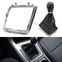 Load image into Gallery viewer, Car Gear Shift Knob Lever Gear Stick Frame Bracket Circle Shift Knob Chrome For VW Manual Golf 7 7.5 Golf R Left Driver Hand 5GG713203A
