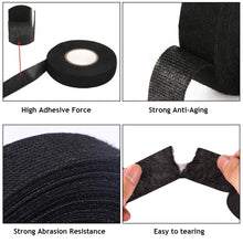 Load image into Gallery viewer, 15M Electrical Car Harness Wiring Loom Tape Heat-resistant Adhesive Cloth PET Non-woven Tape For Cable Width 9/15/19/25/32MM
