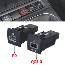 Load image into Gallery viewer, Quick Car Charger Socket USB QC3.0 PD Charge Cigarette Lighter Interface Adapter Button For VW Golf 6 Jetta 5 MK5 Scirocco 06-14

