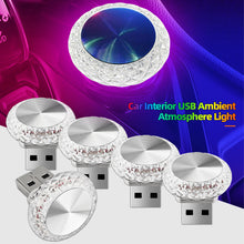 Load image into Gallery viewer, Car Interior USB Ambient Atmosphere Light LED Decorative Signal Lights Auto Reading Lamp Decorations
