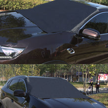 Load image into Gallery viewer, Car Front Rear Windshield Sunshade Snap Cover Sunshade Snowproof Automobile Sunshade Cover for Cars Minivans and SUVs Waterproof
