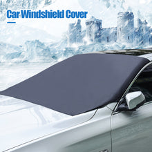 Load image into Gallery viewer, Car Front Rear Windshield Sunshade Snap Cover Sunshade Snowproof Automobile Sunshade Cover for Cars Minivans and SUVs Waterproof

