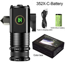 Load image into Gallery viewer, Strong Long-Range Flashlight Super Bright P35 Fixed Focus Portable Mini Flashlight Tail Iron Strip With Strong Magnetic Outdoor Multi-Function Clip Cap Light -1300 Lumens

